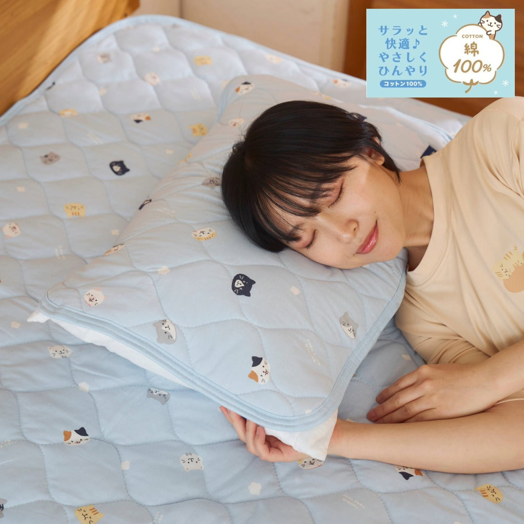 ふくふくにゃんこ 接触冷感 ひんやり コットン ピローパッド – HAPiNS