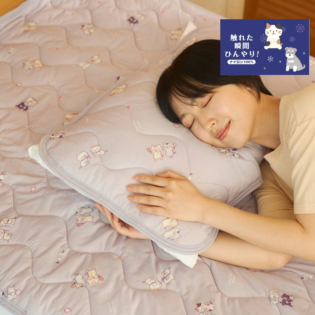 ふくふくにゃんこ　サマーグッズ　サマーケット　ピローパッド　ぬいぐるみ ふくふくにゃんこ 縁日 接触冷感 ピローパッド – HAPiNS online shop