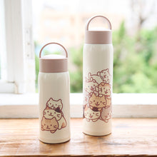  ふくふくにゃんこ むぎゅっとにゃんこハンドル付きステンレスボトル500ml
