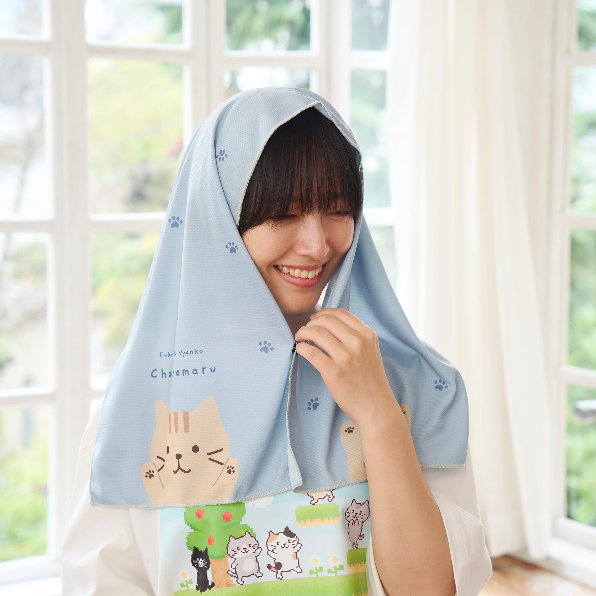 ふくふくにゃんこ クールメーカー冷却 ロングタオル – HAPiNS online shop