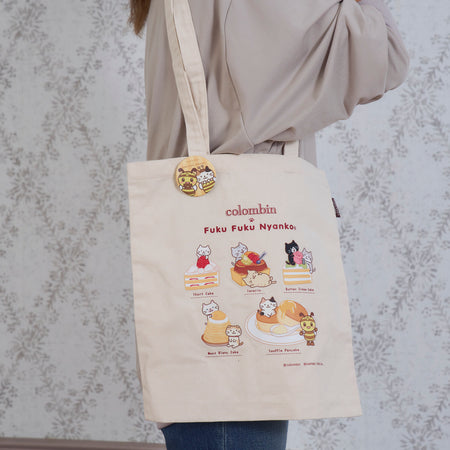 ふくふくにゃんこ × 原宿 みっころ コラボ 缶バッジ ＆ トートバッグ セット 【WEB限定】