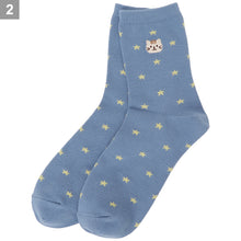  Fuku Fuku Nyanko星柄クルーソックス【3足税込1100円】

