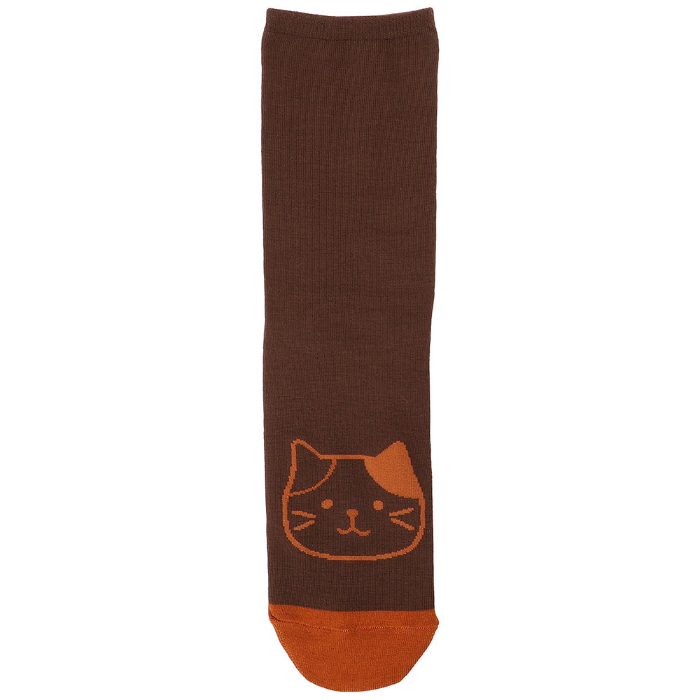 ふくふくにゃんこ シンプルクルーソックス – HAPiNS online shop