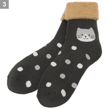  Fuku Fuku Nyanko発熱パイルロークルーソックス【3足税込1100円】
