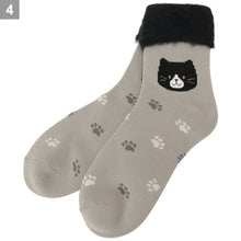  Fuku Fuku Nyanko発熱パイルロークルーソックス【3足税込1100円】

