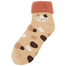  Fuku Fuku Nyanko発熱パイルロークルーソックス【3足税込1100円】
