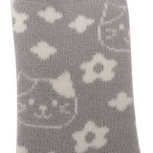  Fuku Fuku Nyanko裏起毛総柄ソックス【3足税込1100円】
