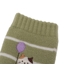  Fuku Fuku Nyanko裏起毛ボーダーソックス【3足税込1100円】
