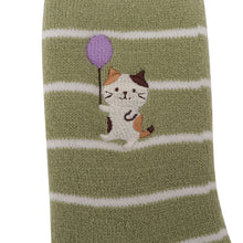 Fuku Fuku Nyanko裏起毛ボーダーソックス【3足税込1100円】
