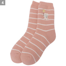  Fuku Fuku Nyanko裏起毛ボーダーソックス【3足税込1100円】
