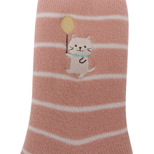  Fuku Fuku Nyanko裏起毛ボーダーソックス【3足税込1100円】
