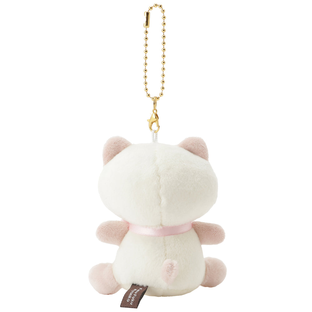 本革　ぷくっとにゃんこキーホルダー　即購入OK、匿名配送 Fuku Fuku Nyanko 南京錠 風呂敷 キーホルダー ふくふくにゃんこ