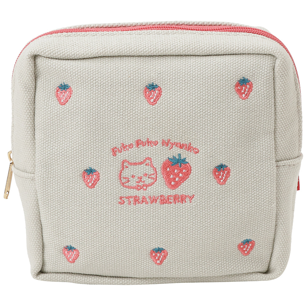 ふくふくにゃんこ いちごボックスポーチ