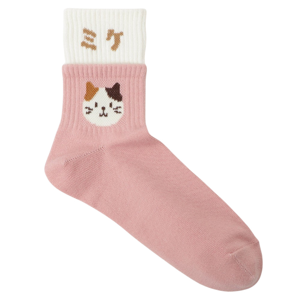 ふくふくにゃんこ レイヤードクルーソックス – HAPiNS online shop