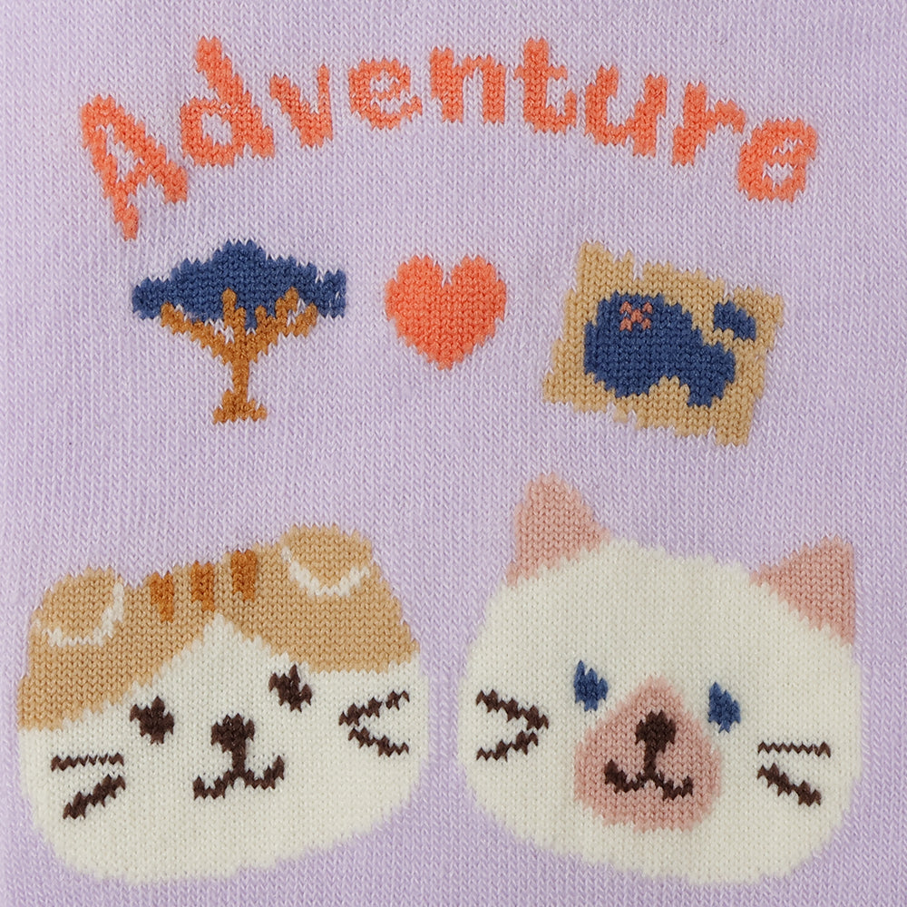 ふくふくにゃんこ サファリスニーカーソックス – HAPiNS online shop