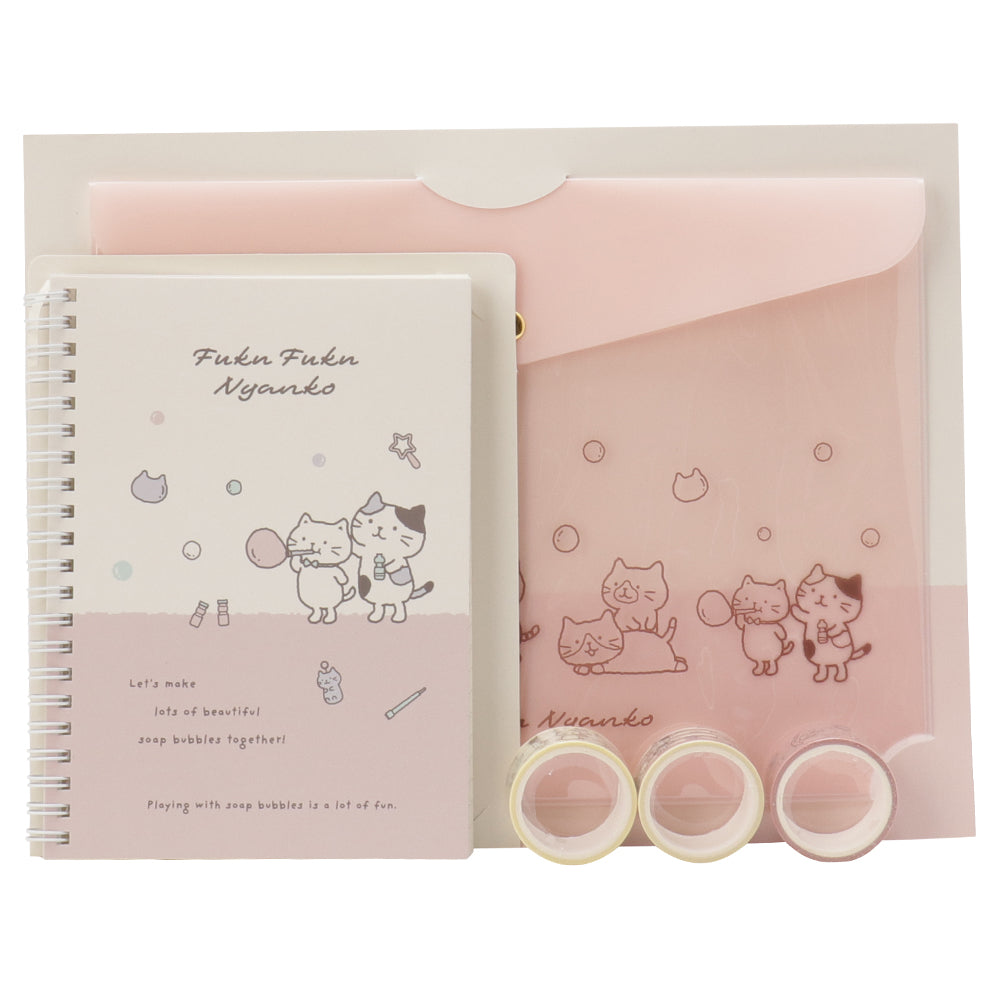 ふくふくにゃんこ しゃぼんノートセット – HAPiNS online shop