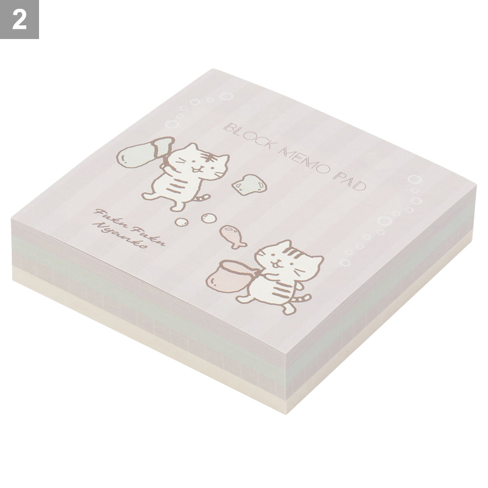 ふくふくにゃんこ しゃぼんブロックメモ