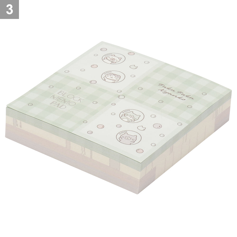 ふくふくにゃんこ しゃぼんブロックメモ