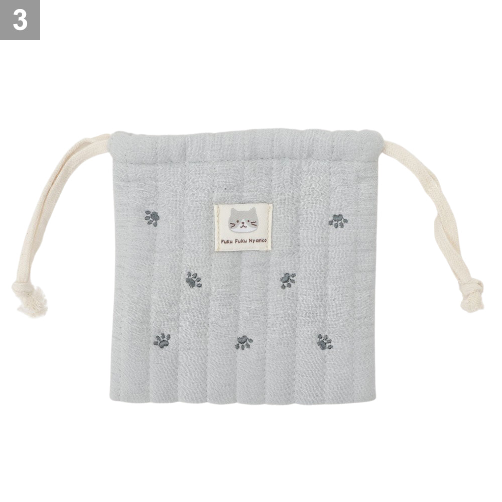 Fuku Fuku Nyankoコットン巾着ポーチ – HAPiNS online shop