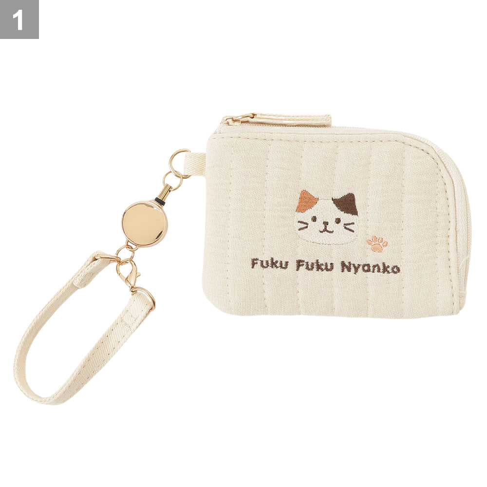 ふくふくにゃんこ コットンリール付きパスケース – HAPiNS online shop