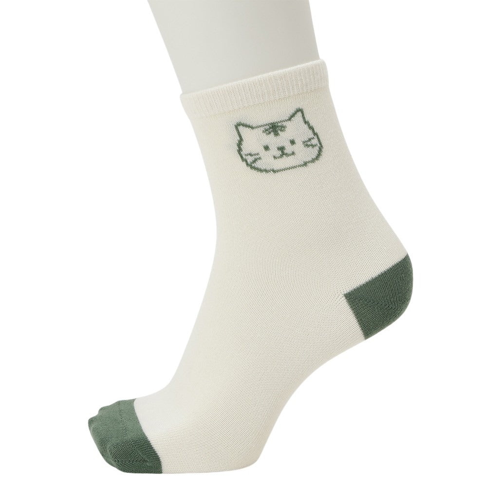 ふくふくにゃんこ バイカラーソックス – HAPiNS online shop