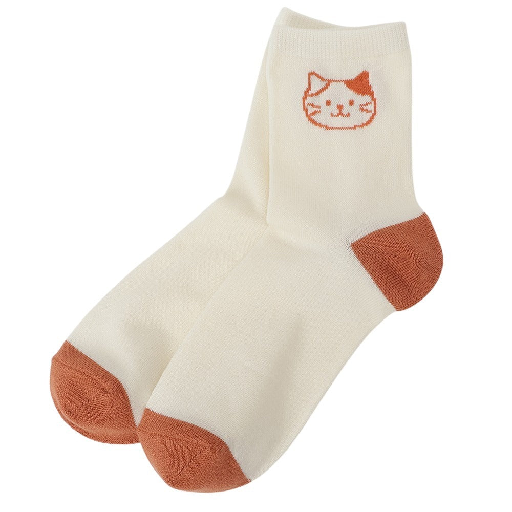 ふくふくにゃんこ バイカラーソックス – HAPiNS online shop