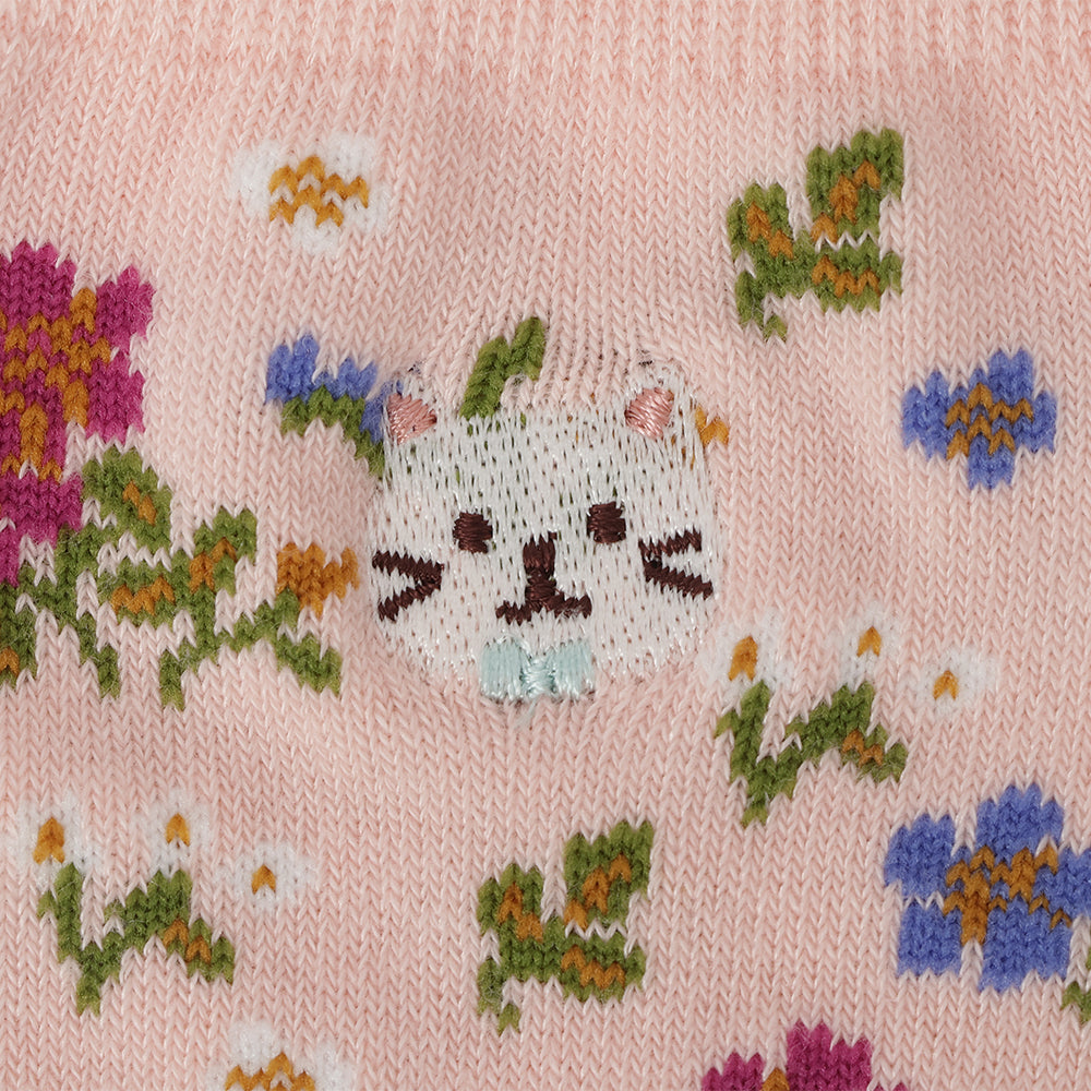 【古猫】3点おまとめ　ポンチョカットソー　刺繍ブーツ　孔雀の羽ピアス ふくふくにゃんこ 花柄刺繍ソックス – HAPiNS online shop