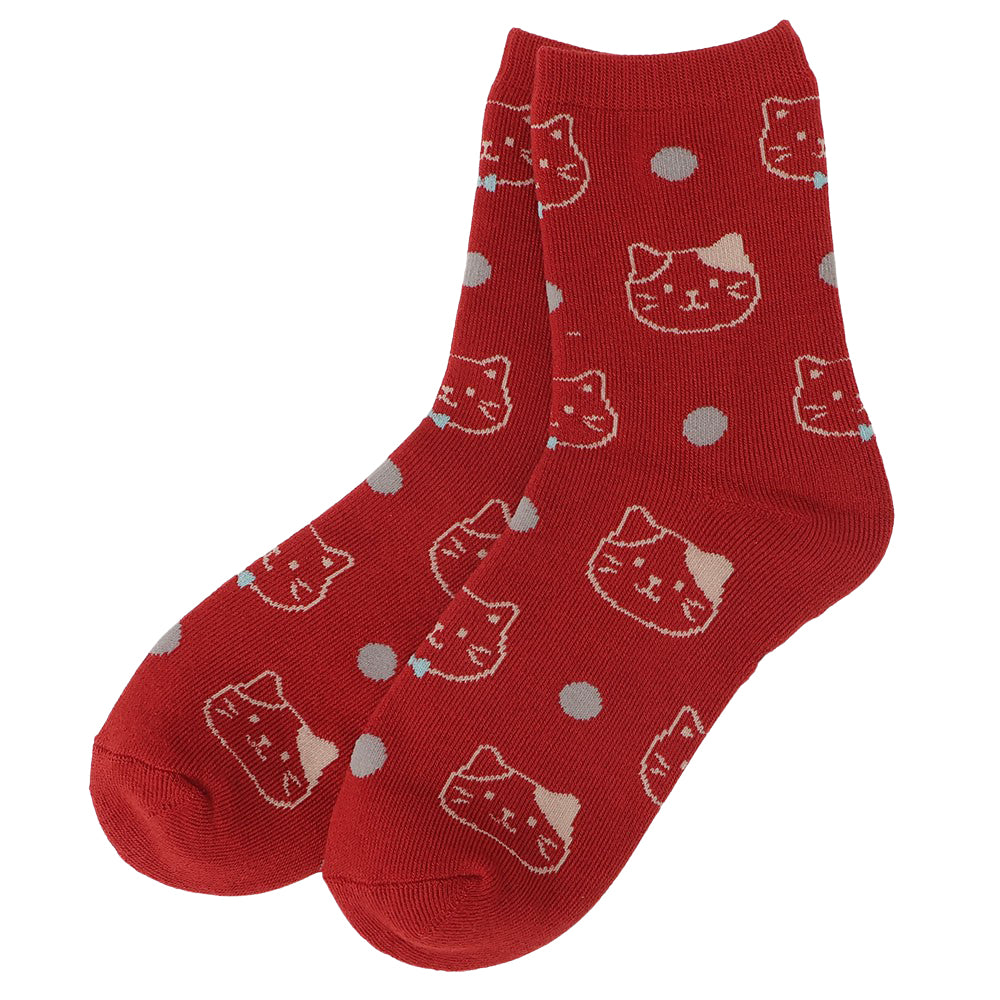 ふくふくにゃんこ フェイスパイルソックス – HAPiNS online shop