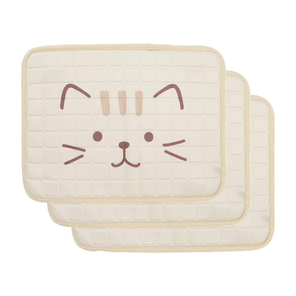 3枚セット】ふくふくにゃんこ 接触冷感冷えぷるパッド【セット購入