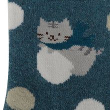  Fuku Fuku Nyanko毛混内パイルロークルーソックス【3足税込1100円】
