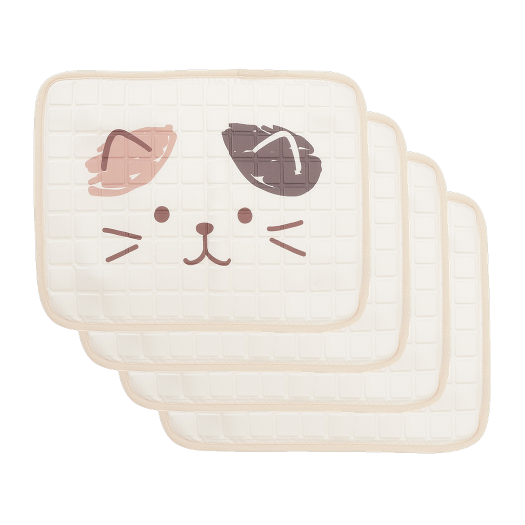 4点セット】ふくふくにゃんこ 接触冷感冷えぷるパッド【セット購入