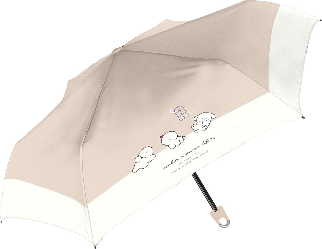 晴雨兼用 のんびりわんこ折りたたみ傘 (966-013) – HAPiNS online shop