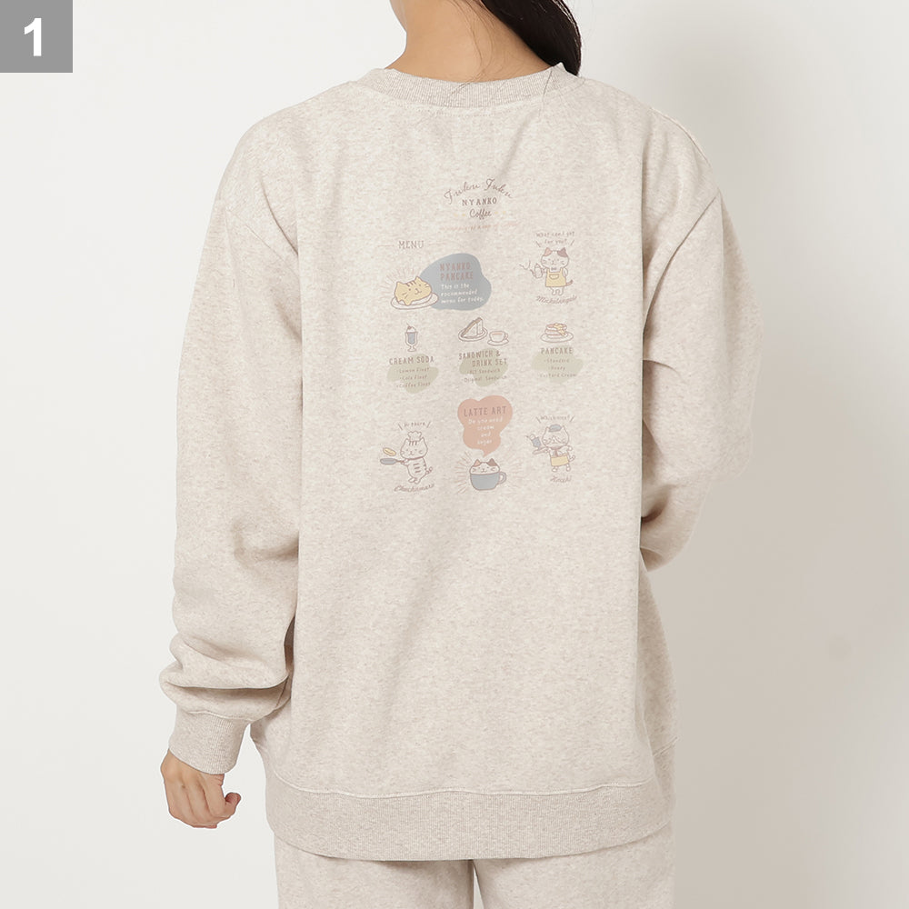 Fuku Fuku Nyankoのんびりスウェットトレーナー