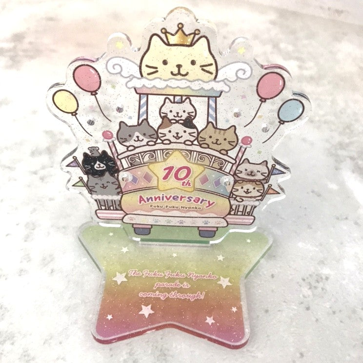 ふくふくにゃんこ 10周年記念アクリルジュエリースタンド – HAPiNS