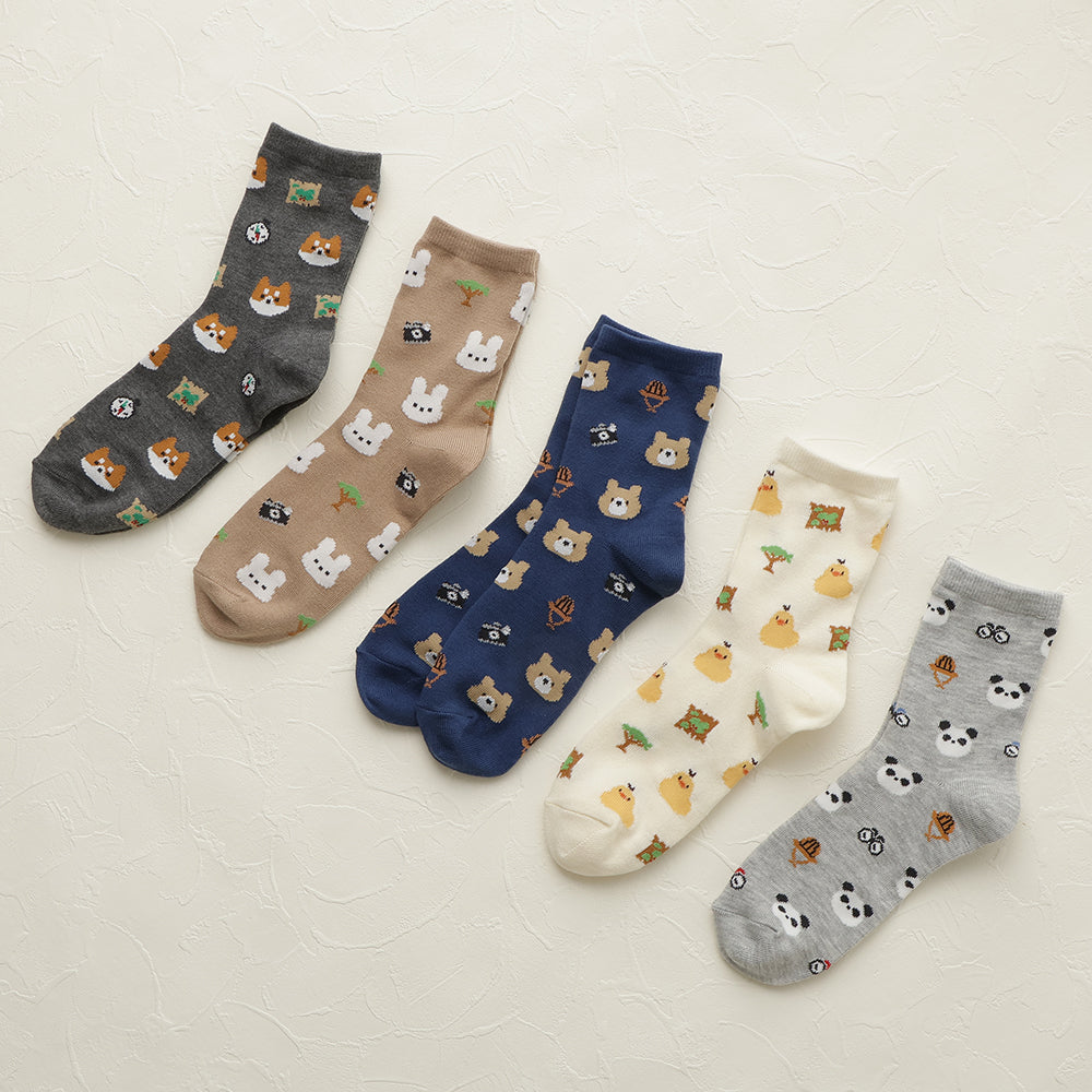 アニマルサファリクルーソックス – HAPiNS online shop