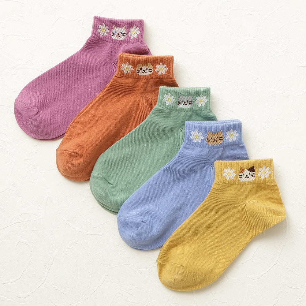 ふくふくにゃんこ リッチェル花柄ショートソックス – HAPiNS online shop