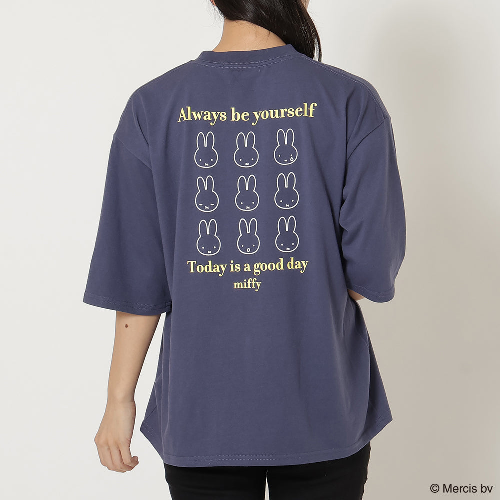 T.K　miffy ネイビーシャツ L ミッフィー miffy 半袖 Tシャツ L ネイビー ワンポイント 刺繍 紺 T