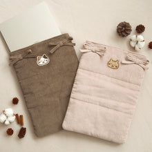  ふくふくにゃんこ コーデュロイパソコンケース
