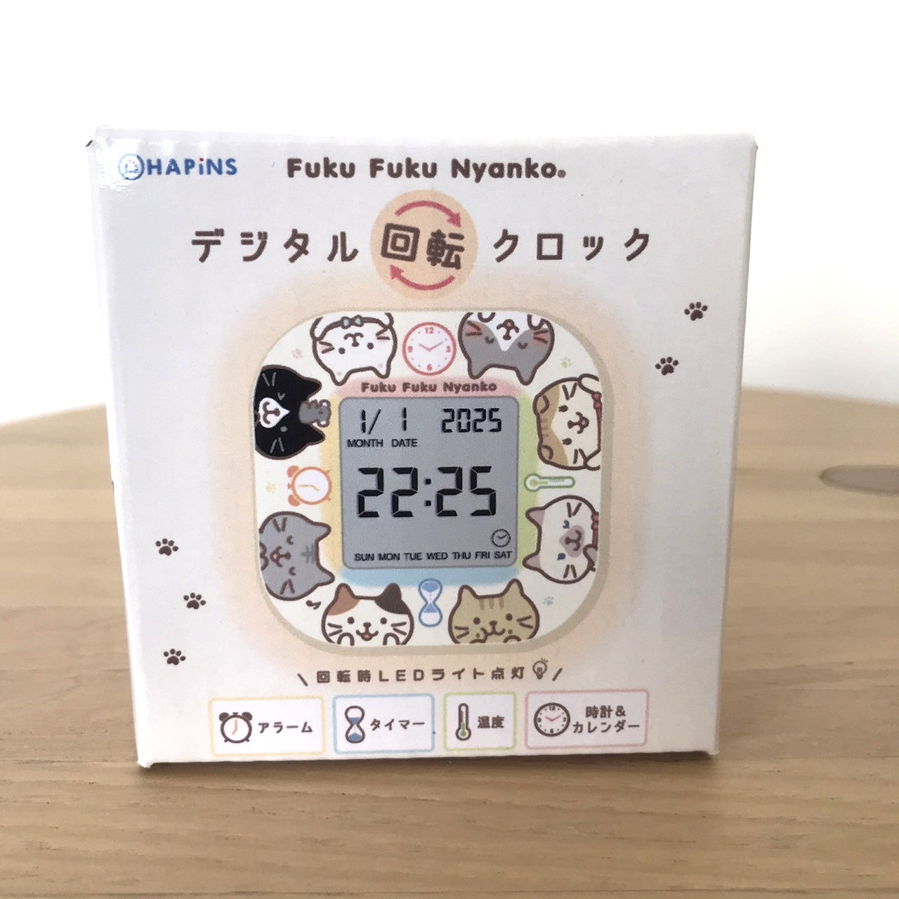 ふくふくにゃんこ デジタル回転クロック ver.③ – HAPiNS online shop