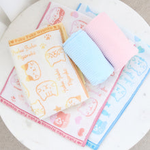  Fuku Fuku Nyankoフェイス無撚糸フェイスタオル2枚組
