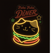  Fuku Fuku DINER ネオンサイン点灯イメージ
