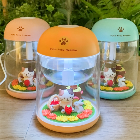 ふくふくにゃんこ フラワーパーソナルディフュザー【ピンク・ブルーWEB限定】