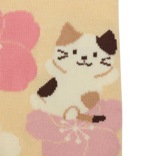  Fuku Fuku Nyankoひょっこりスニーカーソックス/フラワー【3足税込1100円】
