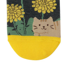  Fuku Fuku Nyankoひょっこりスニーカーソックス/フラワー【3足税込1100円】
