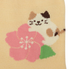  Fuku Fuku Nyankoクルーソックス/フラワー【3足税込1100円】
