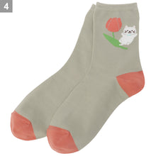  Fuku Fuku Nyankoクルーソックス/フラワー【3足税込1100円】
