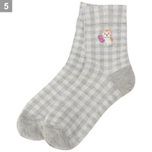 Fuku Fuku Nyankoクルーソックス/ギンガムチェック【3足税込1100円】
