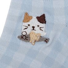  Fuku Fuku Nyankoスニーカーソックス/ギンガムチェック【3足税込1100円】

