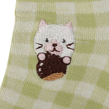  Fuku Fuku Nyankoスニーカーソックス/ギンガムチェック【3足税込1100円】
