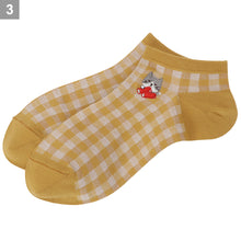  Fuku Fuku Nyankoスニーカーソックス/ギンガムチェック【3足税込1100円】
